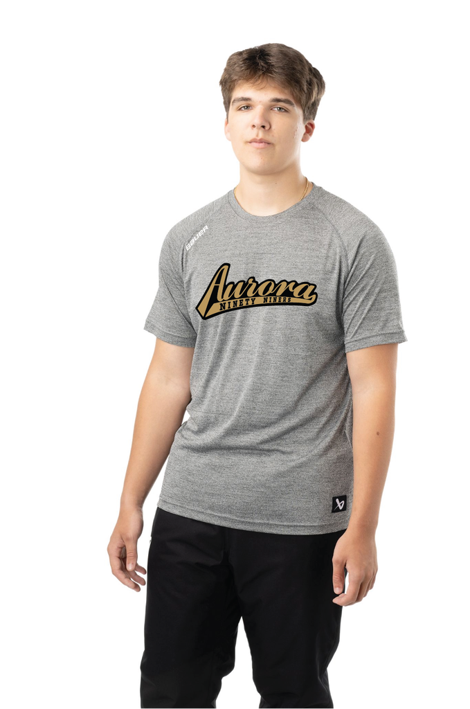 Bauer S24 Team SS Tech Tee Sr-Gry - Aurora 99ers