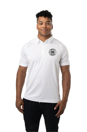 Bauer S24 Team Polo Sr-Wht - Aurora 99ers